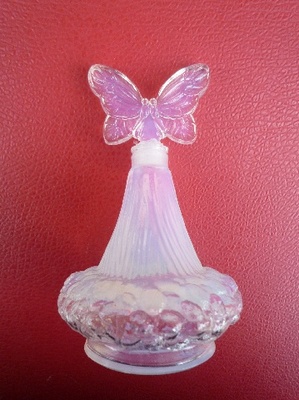 Bottiglia di opalino fiore di cristallo H 18 cm - Bottiglie