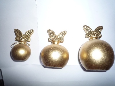 Bottiglia farfalla d'oro - Altezza 6, 7 e 8 cm VETRO - Bottiglie