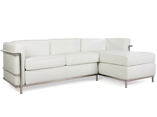 LC2 divano ad angolo Le Corbusier 3 posti - Bianco