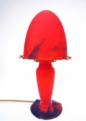 Lola pm spia rossa. Altezza 38 cm. Art Nouveau pasta di vetro - Lampade
