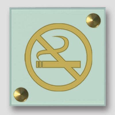 Piastra imitazione di vetro per non fumatori