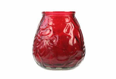 Porta tealight M&T in vetro rosso