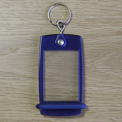 Portachiavi mini Créoglass colore blu traslucido X10