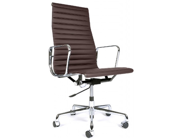 Sedia Eames Alu EA119 - Marrone scuro