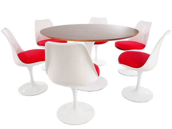 Tavolo Tulip Saarinen con 6 sedie
